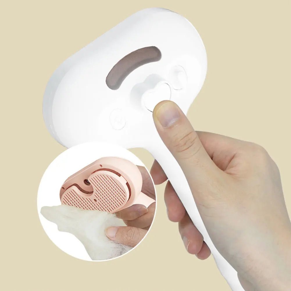 Pet Grooming Combo: Cat Steam Brush & Hair Removal Comb - silverfoxgoods